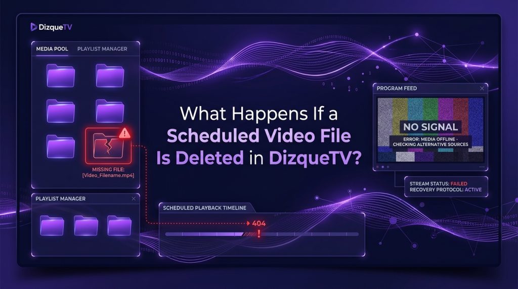 What Happens If a Scheduled Video File Is Deleted in DizqueTV